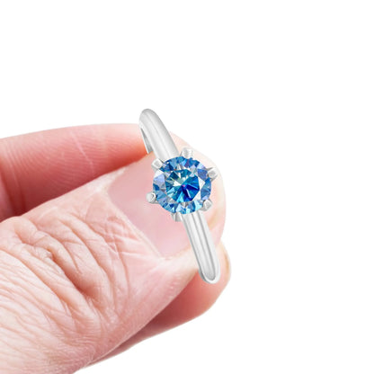 1-3ct Moissanite Wedding Rings Women 925 Sterling Silver Plated 18K White Gold Ring Engagement Promise Band Fine Jewelry Gift