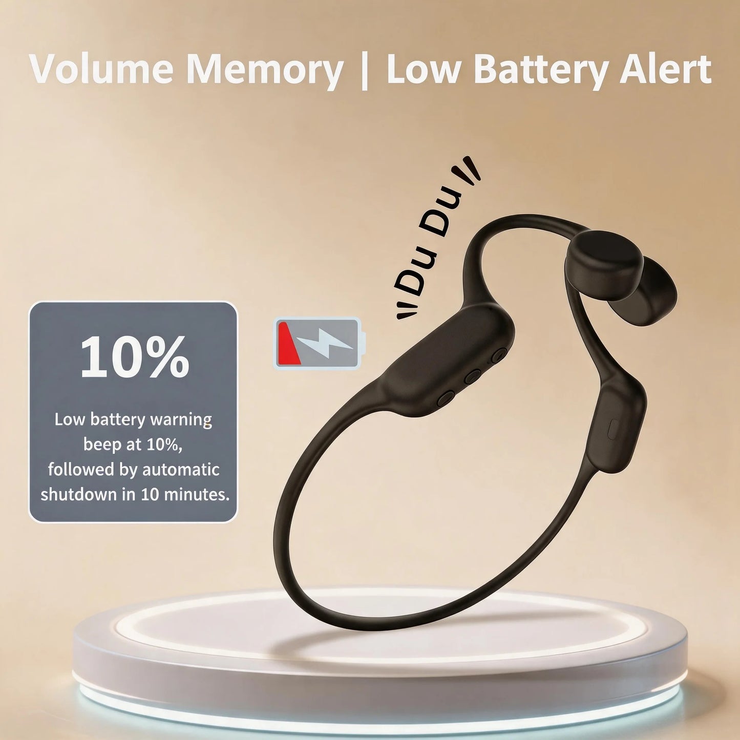 Open-Ear Bone Conduction Hearing Bluetooth Headphones for Deaf Multi-Channel Rechargeable Hearing Aids Headset Noise Reduction