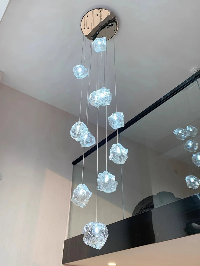 Light luxury home decoration pendant light, staircase light, living room pendant light, dining room light, indoor lighting