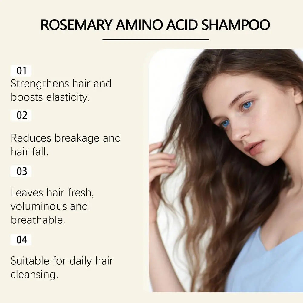 Organic Rosemary Hair Growth Shampoo Thickening Hydrolyzed Keratin Dry Frizzy Damaged Repair Moisturizing Scalp Cleaning Shampoo