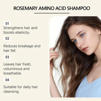 Organic Rosemary Hair Growth Shampoo Thickening Hydrolyzed Keratin Dry Frizzy Damaged Repair Moisturizing Scalp Cleaning Shampoo