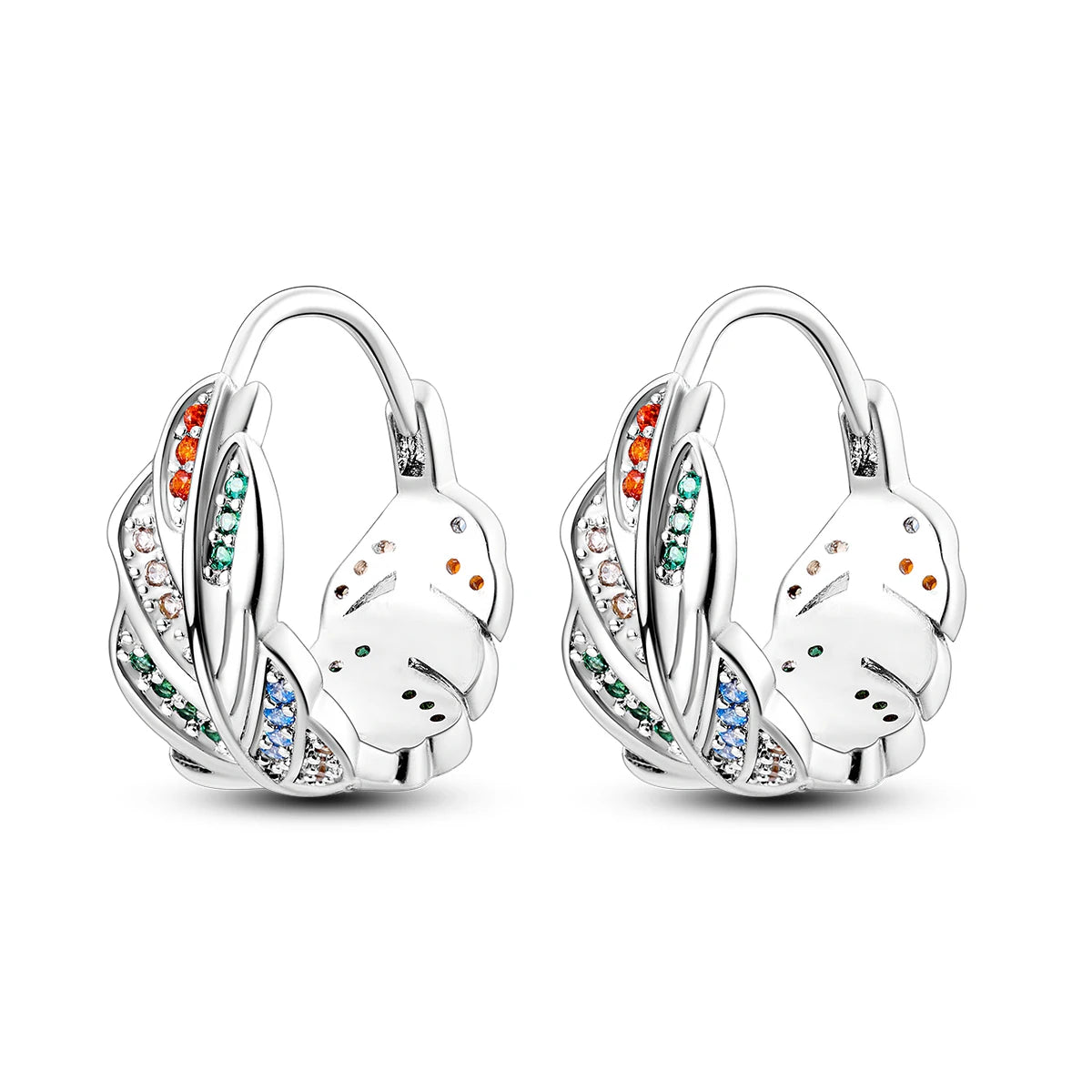 925 Sterling Silver Original Hoop Earring For Woman Luxury  Pendientes Wedding Jewelry Gift