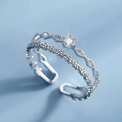 PANJBJ 925 Sterling Silver Golden Flower Rings For Women Drip Glaze Plant Irregular Adjustable Sweet Jewelry Gift Dropshipping
