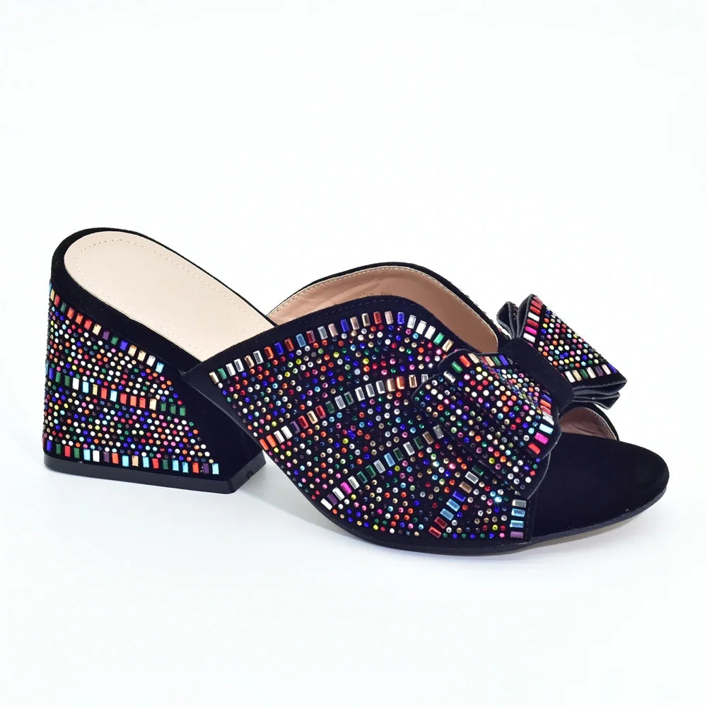 2026 Italian Elegant Women Party Pumps Decorated with Rhinestone Plus Size Women Shoes 43 High Heels Women Pumps Platform Heels