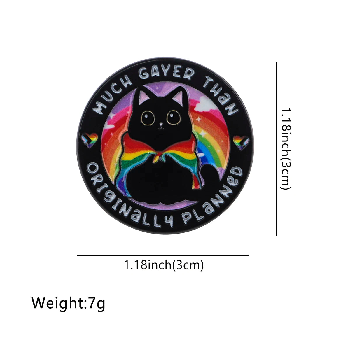 Cute Animal Rainbow Cat Enamel Pin LGBT Gay Brooches for Women Men Lapel Pins Badges on Backpack Gay Accessories Jewelry Gifts