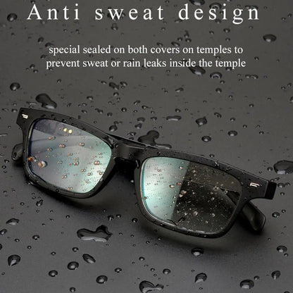 Smart Glasses Wireless BT 5.0 Hands-Free Calling Music Audio Sport Headset Eyewear Intelligent Eyeglasses IPX7 Waterproof