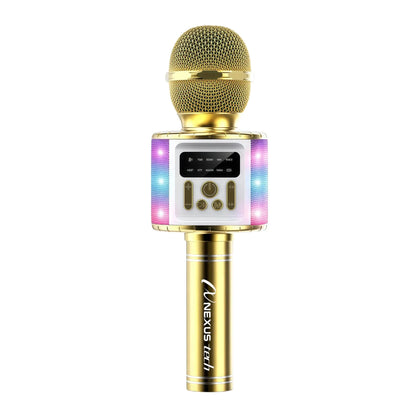 Wireless Bluetooth 5.2 Karaoke Microphone Portable Speaker Voice Changer RGB LED Premium Party Entertainment Singing Machine TWS Kids Adults Gift