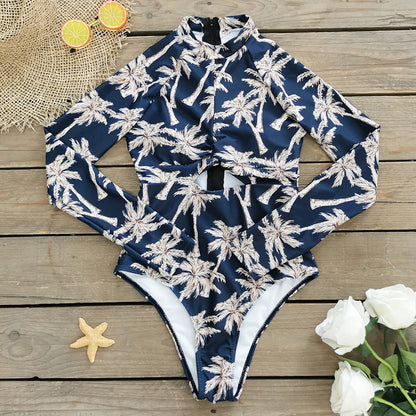 MUOLUX Rash Guard 2024 Long Sleeve One Piece Women Swimsuits Swimwear Female Monokini Uv Sun Protectio Zipper Sport Bathing Suit