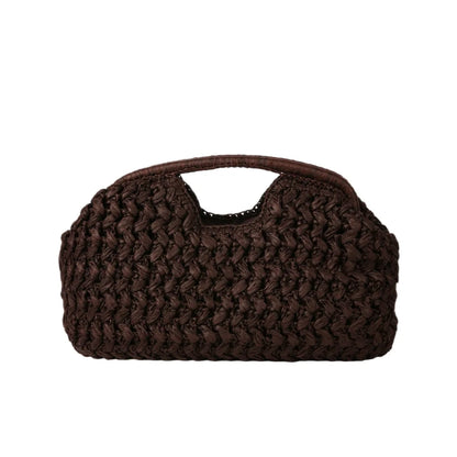 New Summer Beach Bag for Women Clutch Bag Luxury Designer Straw Bags Tote Handbag Fashion Woven Rattan Bags Female Travel Purse