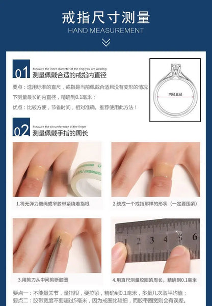 Women's PT950 Platinum Double Band Ring, High-Precision Craftsmanship, 1 Carat Moissanite Ring Set