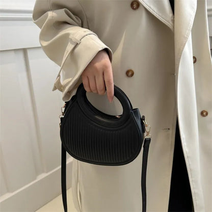 Chic Stripe Design Crossbody Bags for Women Elegant Synthetic Leather Handbag, Purse, Luxury Look Shoulder Bag for Everyday Use