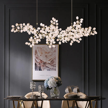 Nordic Luxury Grapes Bunch Hanging Chandelier Lamp for Dining Room Living Room Loft Villa Hotel Hall Decor Pendant Lights