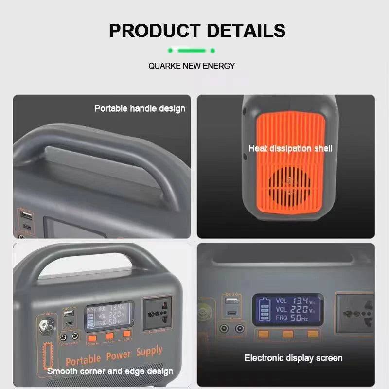 400W Portable Power Station Solar Generator 220V 192Wh LiFePO4 Power Bank for Camping Emergency Energy with Solar Panel Charger