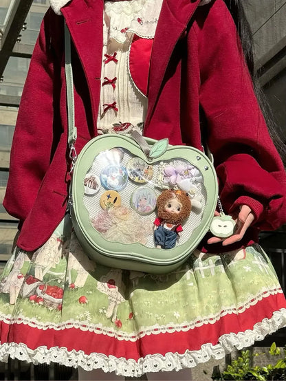 Kawaii Ita Backpack Creative Apple Women's Ita Bag Original Cute Five Pointed Star Street Fashion Harajuku Girl Crossbody Bags