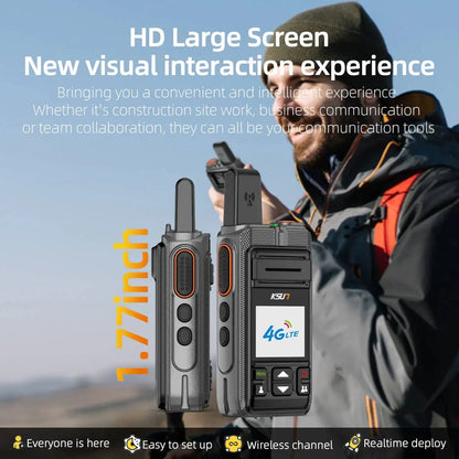KSUT ZL40 Global Network POC LTE 4G Walkie Talkie 100KM Unlimited Range Blue-tooth Woki Toki Two Way Radio Work With Zello App