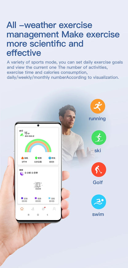 2026 New Smart Ring 5ATM Waterproof Bluetooth 5.1 Heart Rate Blood Oxygen Sleep Monitoring Men's and Women's Multi Sport Modes