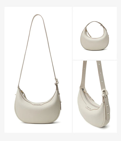 Amazing Song Original Design Half Moon Bag Small Top Grain Leather 2026 New Fashionable Women's Bags