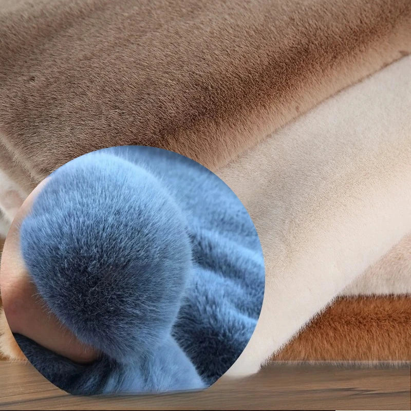 Thickened Imitation Mink Fur Grass Plush Fabric for Soft DIY Sewing Handmade Coat Vest Toy Doll Clothing Fashion Cloth Material