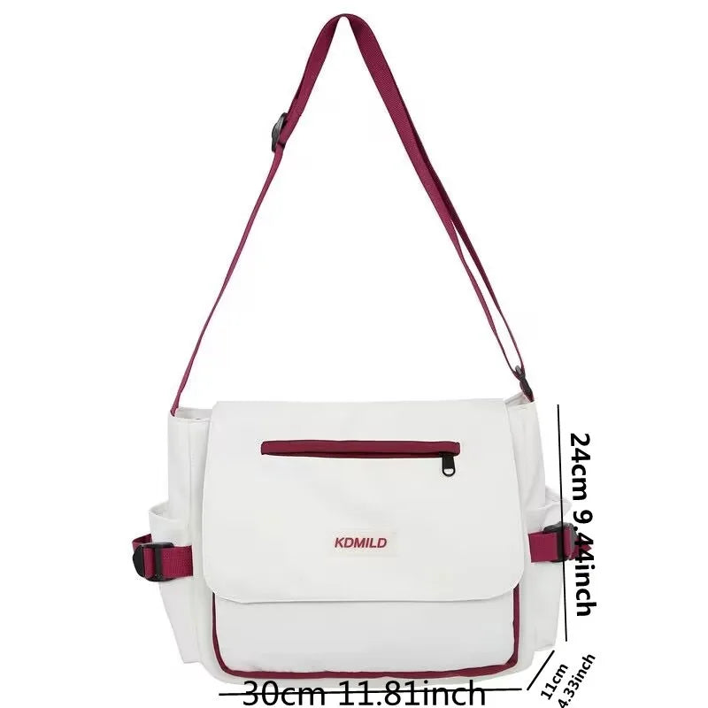 Top Quality Oxford Diagonal Cross Bag Youth Fashion Casual Version Ladies Canvas Shoulder Bag Solid Color Women Messenger Bags