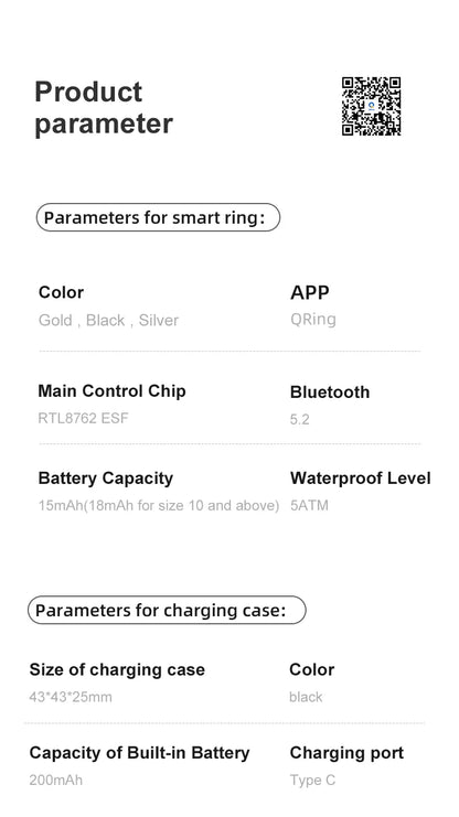 2026 Smart Ring R09 5ATM Waterproof Smartring for Men Women Heart Rate Skin Temperature Monitor Fitness Tracker For Android iOS
