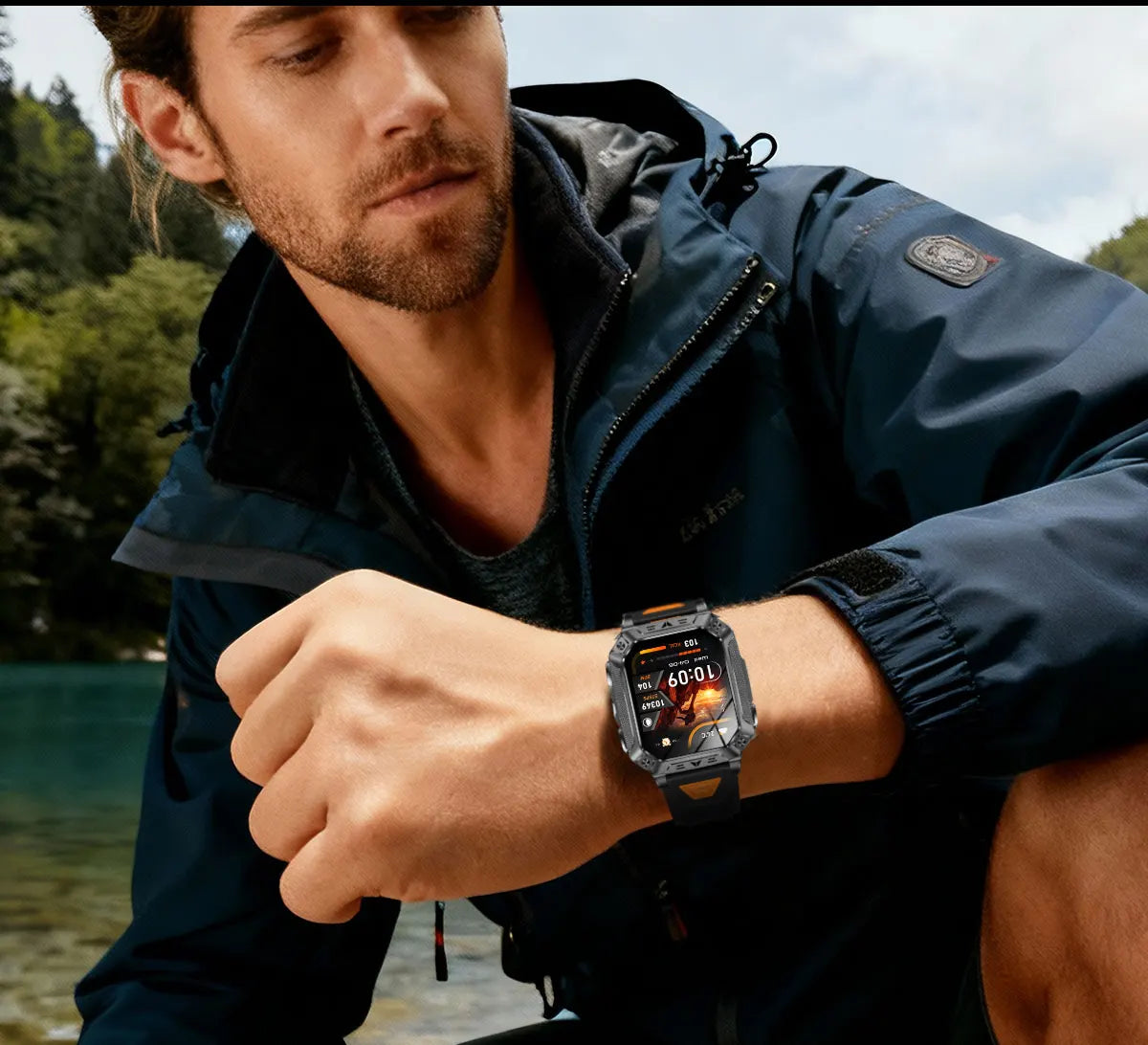 2026 New Outdoor GPS Smart Watch 1400mAh High Capacity Battery 2.01" Sapphire Screen 10ATM Waterproof Dual-color Lamp Smartwatch