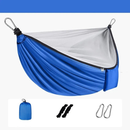 Relaxation Thickened Camping Hammock Anti-Mosquito 270x140cm Hanging Hammocks Anti Rollover Quick Setup Double Hammock Hiking