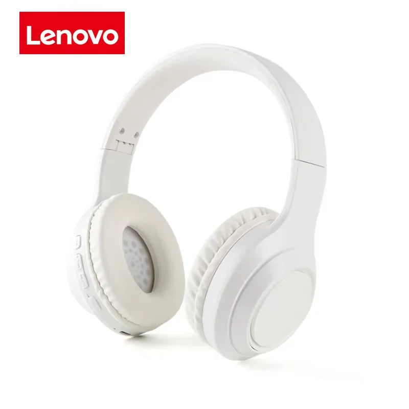 Lenovo Bluetooth 5.3 Earphones Over-ear Foldable Computer Wireless Headphones Gaming Headset 360° Stereo Sound Headset Original