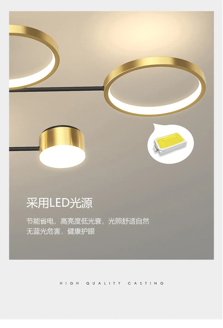 2025 New Chandeliers Romantic Starry Modern Ceiling Light Fixture 6 Lights White Creative Home Stepless Dimmable Ceiling Lamp