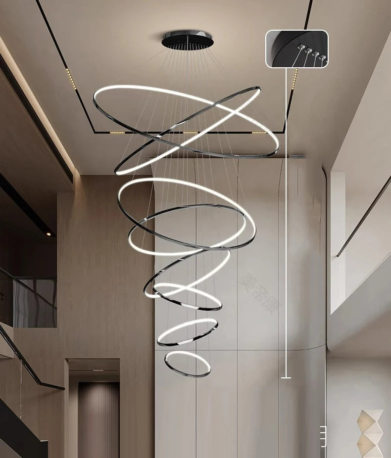 Nordic home decoration, stair chandelier, living room and dining room Pendant lights, ceiling light, indoor lighting