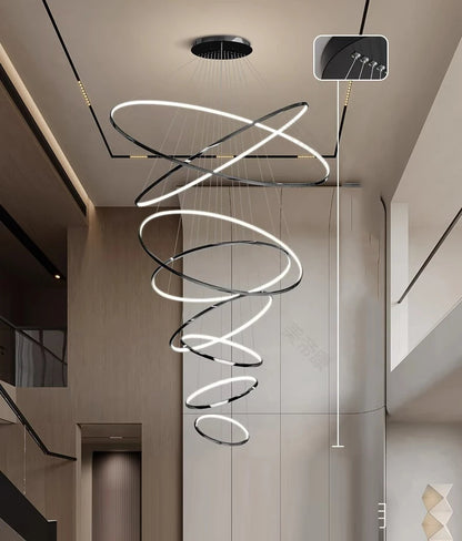 Nordic home decoration, stair chandelier, living room and dining room Pendant lights, ceiling light, indoor lighting