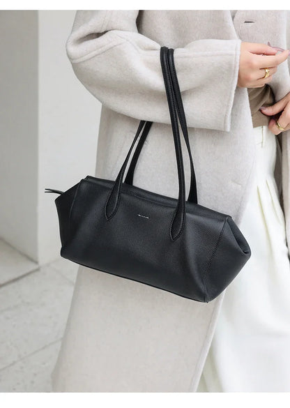 New Women's Natural Suede Leather long handle Shoulder Bag Luxury Designe Genuine Suede Leather Handbags Shopping Underarm Bag