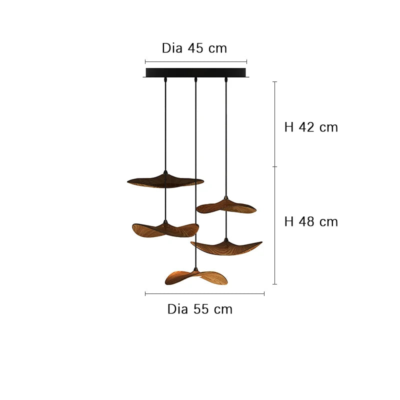 Designer Log Craft LED Ceiling Chandelier Living Room Tearoom Kitchen Table Lamps Bedroom Home Decoration Lighting Stair Lights
