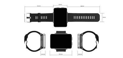 DM100 4G Smart Watch 2.86 Large Screen Android 7.1 Smartwatch 2700mAh Battery MTK6739 Quad Core 3GB/32GB 5.0MP Camera Wifi GPS