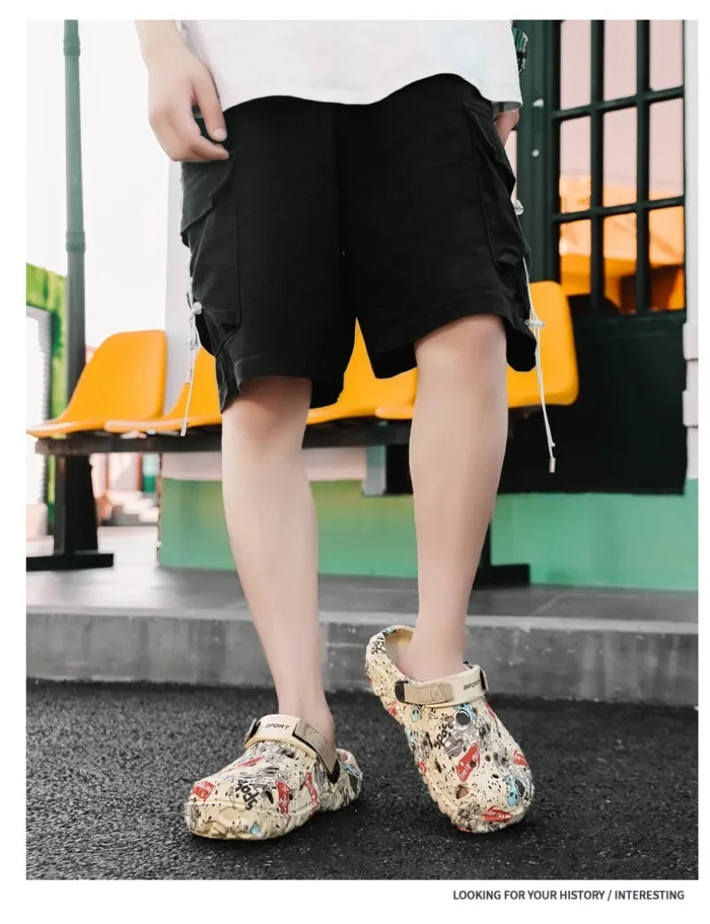 Plus Size 48 49 Men's Summer Clogs Sandals Eva Slippers Men Fashion New Flat Sandals Men Women Leisure Slides Men Casual Shoes