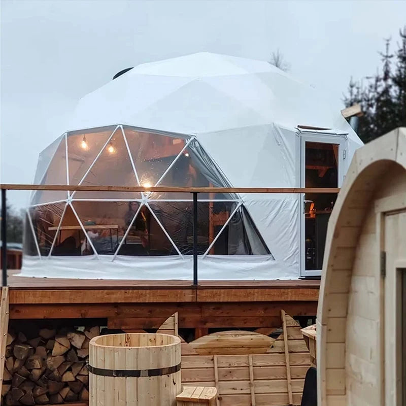 Premium Geodesic Glamping Dome Tent -All-Season Dome House & Professional Camping Tent for Luxury Outdoor Accommodation Projects