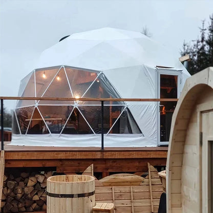 Premium Geodesic Glamping Dome Tent -All-Season Dome House & Professional Camping Tent for Luxury Outdoor Accommodation Projects
