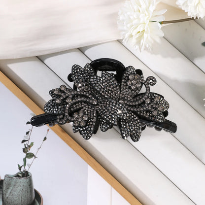 AWAYTR New Flower Hair Claws Clips Hairpins For Girls Women Fashion Rhinestone Hairgrip Barrettes Hair Crab Hair Accessories