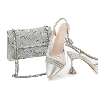Fashion Party Italian Shoe Bag Set Ladies Shoe with Matching Bag Set 2024 Designer Shoes Women Luxury 2024 Nigerian Party Pumps