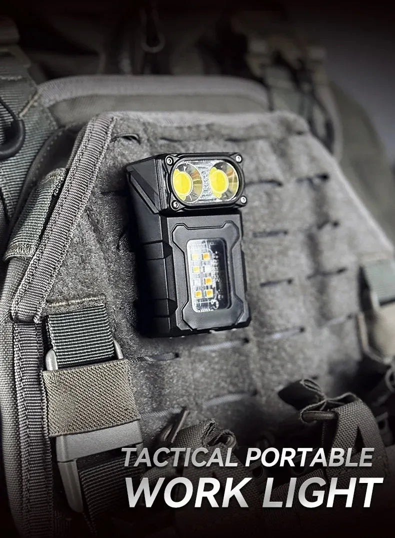 Tactical Portable Work Light EDC Flashlight Tool Mini LED Flashlight Outdoor Camping Hiking Tool MOLLE Flash Light Rechargeable