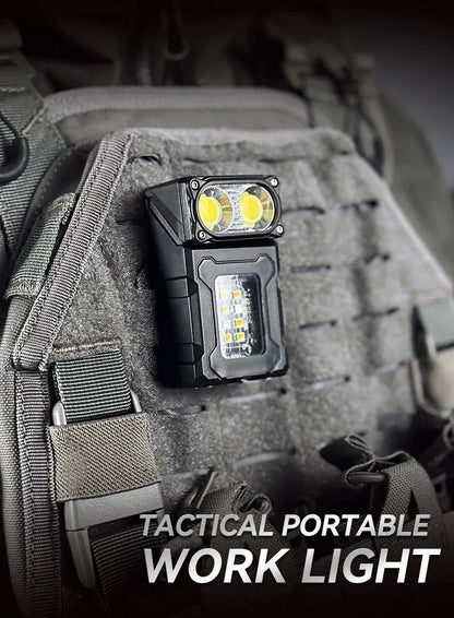 Tactical Portable Work Light EDC Flashlight Tool Mini LED Flashlight Outdoor Camping Hiking Tool MOLLE Flash Light Rechargeable