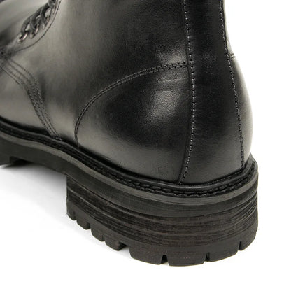 Vintage Work Boots Men's Winter High-top Leather Boots Men Mid-top Short Boots