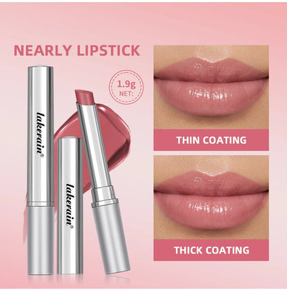 Lakerain Nearly Lipstick Lip Balm Natural Color Creamy Texture Long Lasting Moisturizing  Nourishing Lip Care Gloss Cosmetic