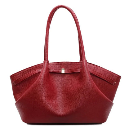 Luxury Lychee Pattern Underarm Shoulder Bags Solid Color PU Leather Women's Handbags Large Capacity Tote Bag Travel