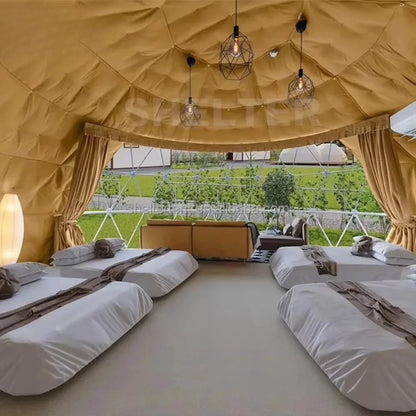 Geodesic Dome Tent 4 Season Waterproof Camping Tent Luxury Glamping Dome Tent PVC Bubble Windproof Garden Outdoor Shelter