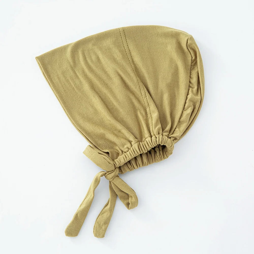 82 Colors Tie-Back Undercaps Fashion Women's Inner Hijab Muslim Cap Bonnet Plain Islamic Cotton Spandex Jersey DEW Underscarf