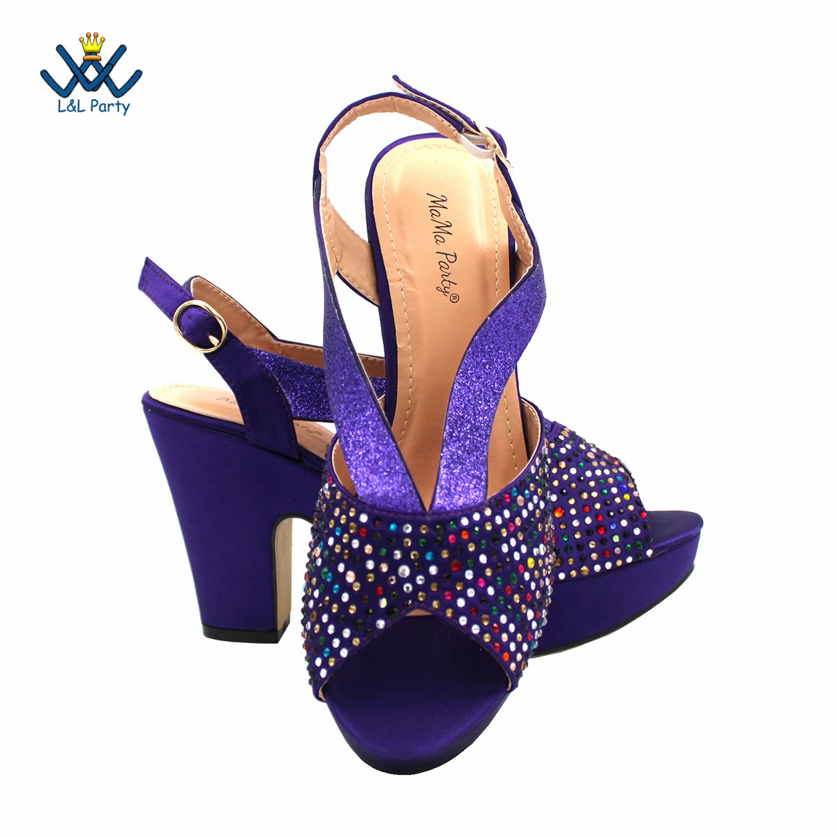 Buckle Strap Sandals Nigerian Women Shoes and Bag Set in Green Color with Wedges Heels For Ladies Party