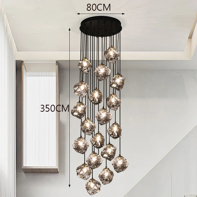 Modern home decor led lights pendant light lamps forstaircase Chandeliers for living room hanging light indoor lighting