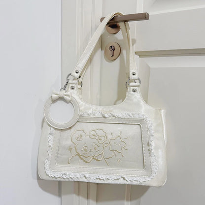 Original Corduroy Satin Lace Ribbon Daily Shoulder Bags Women's Bag Handbags for Women Cute Tote Bags for Women