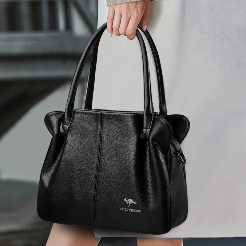 Luxury Designer Women's Handbag Soft Leather Large Capacity Purses and Handbags Casual Shoulder Bags Sac A Main Ladies Tote Bag