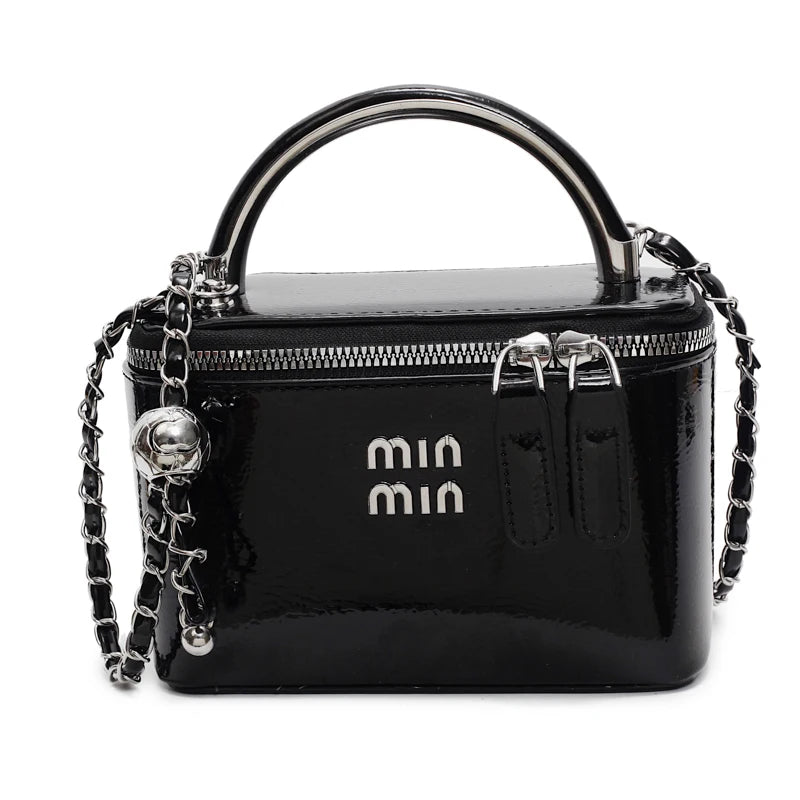 Women Square Handbags 2025 Spring Fashion Chains Crossbody Bags Soft PU Shoulder Bag Ladies Elegant Chic Mini Mobile Phone Bags
